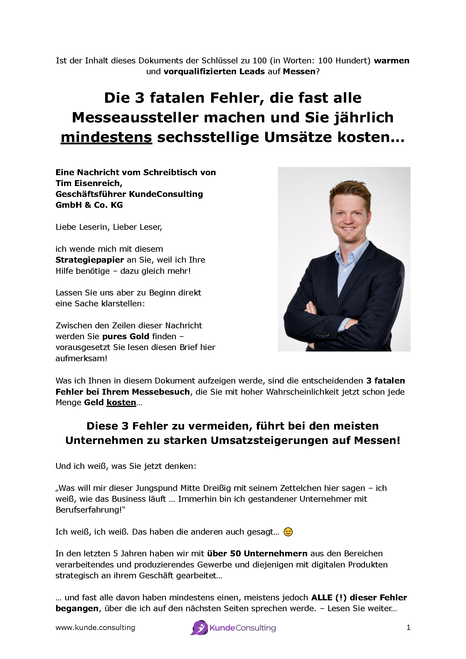 Die 3 fatalen Fehler von Messeausstellern